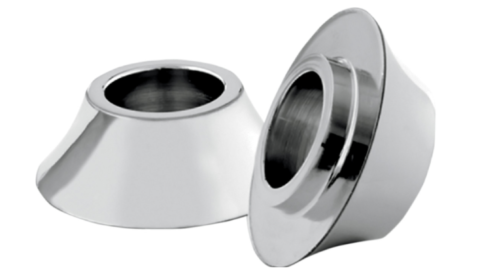 Tapered Front Axle Spacer 00-07 Chrome Harley Touring